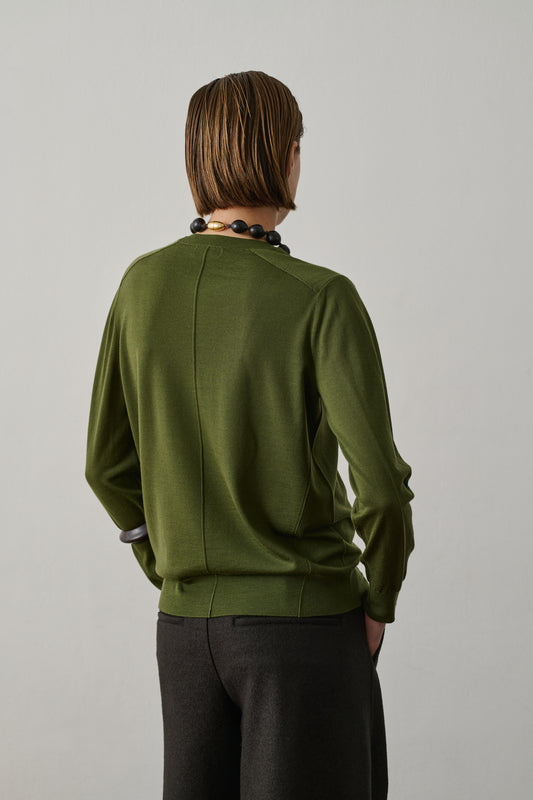 Pull Aussie - Vert Olive - Laine - Femme