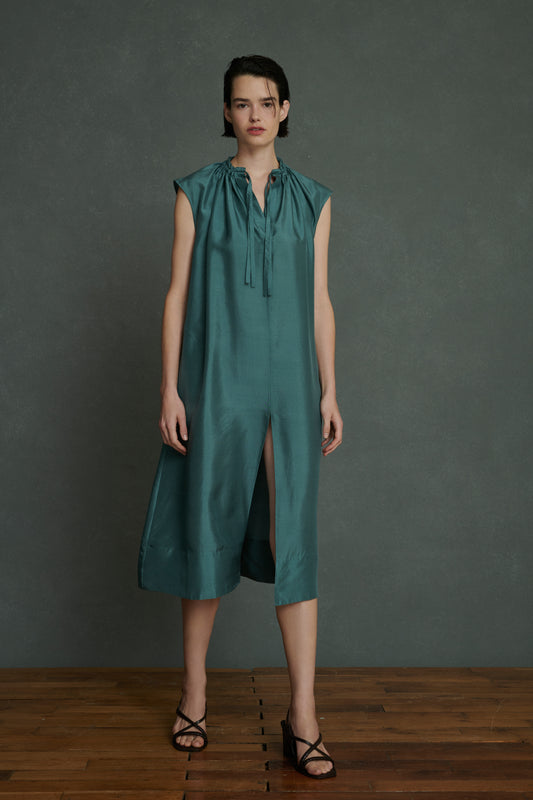 Robe Tamaris - Vert Canard - Soie - Femme