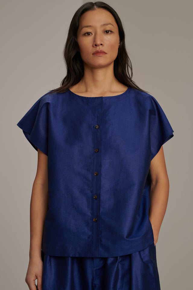 Chemise Colombie - Bleu Vif - Lin - Femme