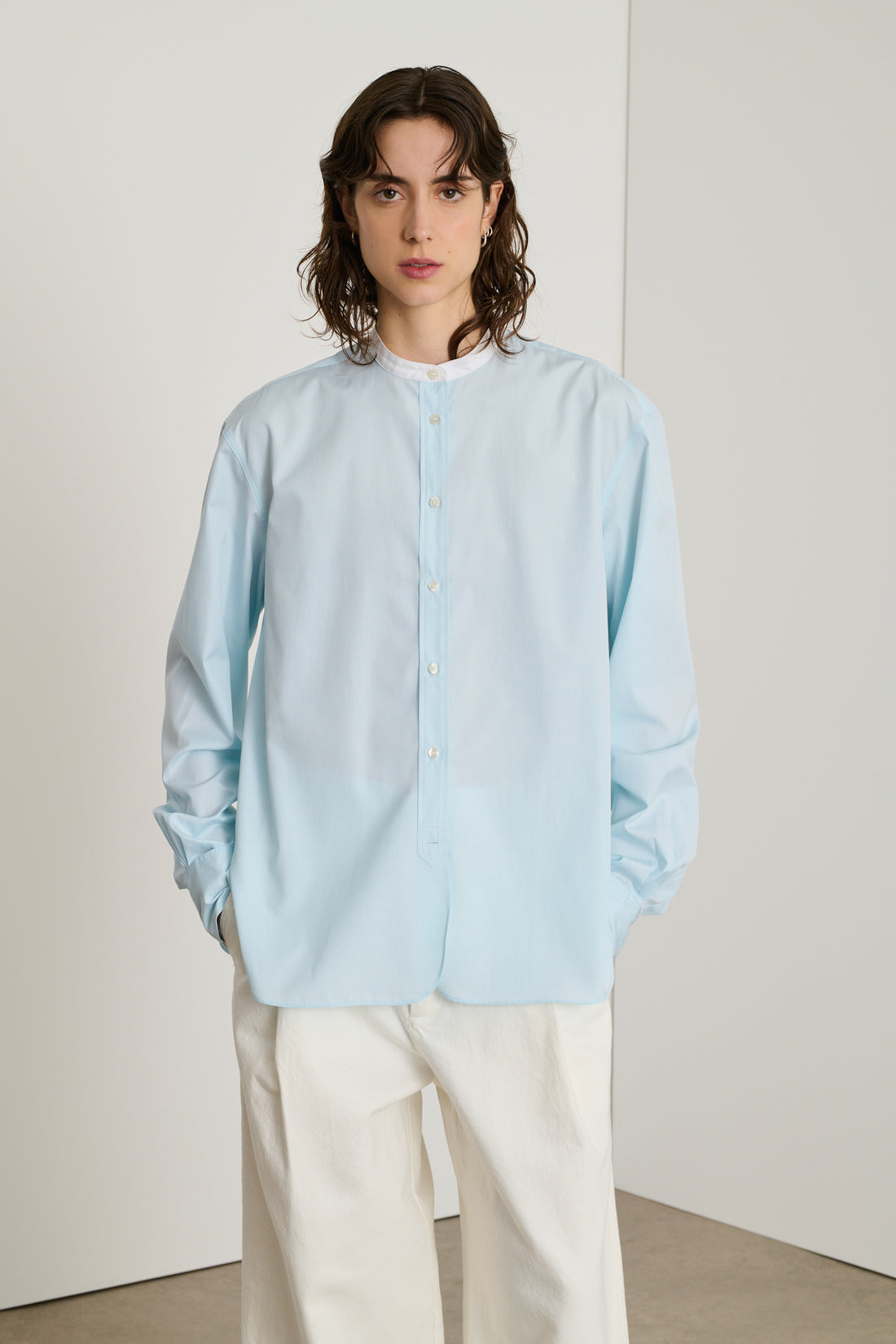 Chemise Bermudes - Bleu Opâle - Coton - Femme