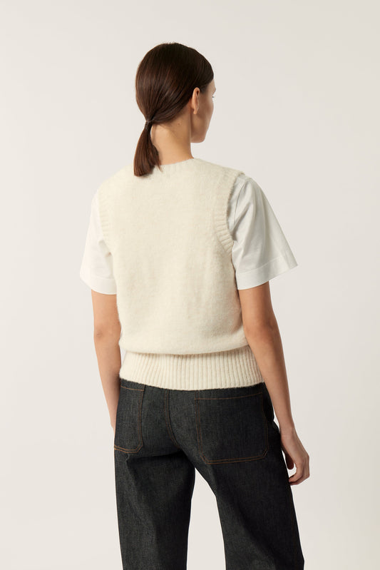 NAMASTE OFF-WHITE SWEATER